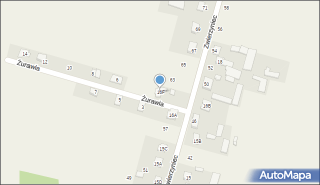 Zwierzyniec, Zwierzyniec, 16F, mapa Zwierzyniec