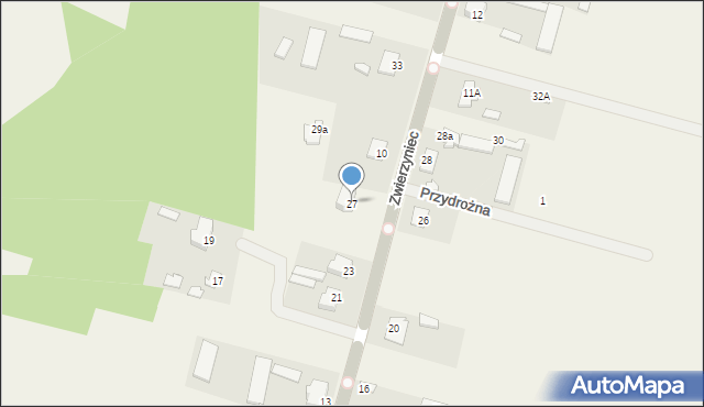 Zwierzyniec, Zwierzyniec, 27, mapa Zwierzyniec