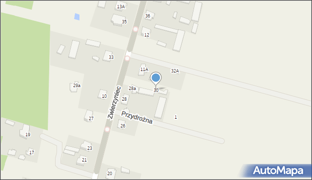 Zwierzyniec, Zwierzyniec, 30, mapa Zwierzyniec