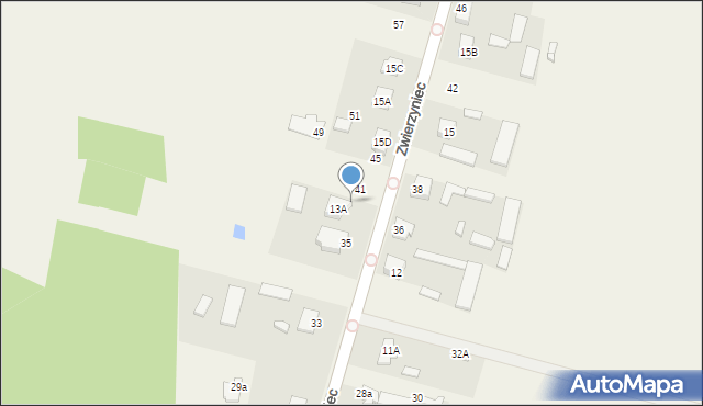 Zwierzyniec, Zwierzyniec, 39, mapa Zwierzyniec