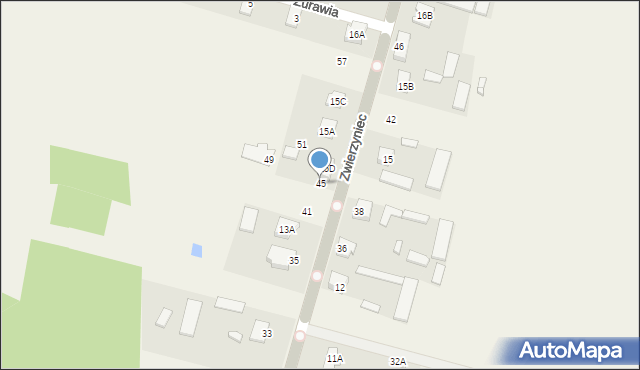 Zwierzyniec, Zwierzyniec, 45, mapa Zwierzyniec