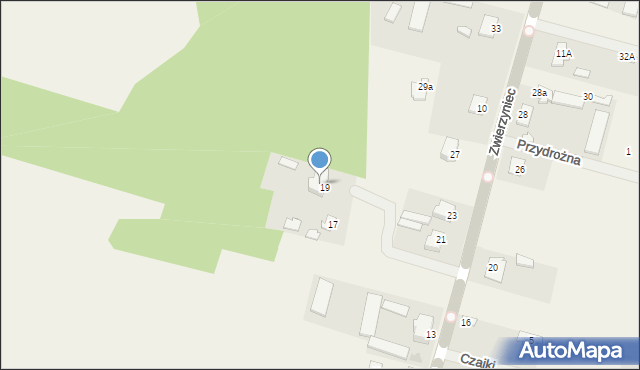 Zwierzyniec, Zwierzyniec, 7D, mapa Zwierzyniec