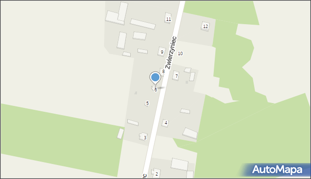 Zwierzyniec, Zwierzyniec, 6, mapa Zwierzyniec