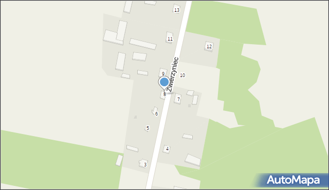 Zwierzyniec, Zwierzyniec, 8, mapa Zwierzyniec