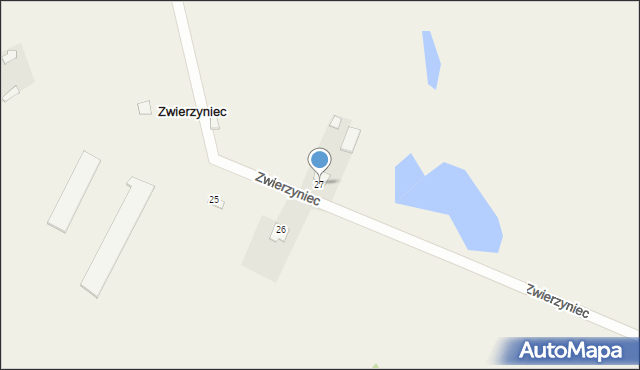 Zwierzyniec, Zwierzyniec, 27, mapa Zwierzyniec