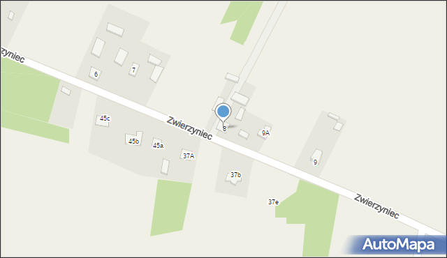 Zwierzyniec, Zwierzyniec, 8, mapa Zwierzyniec
