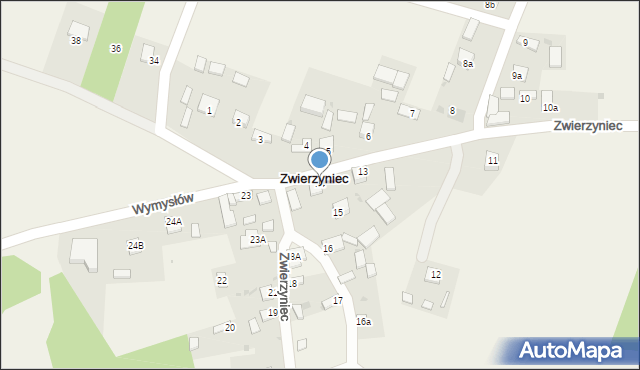 Zwierzyniec, Zwierzyniec, 14, mapa Zwierzyniec