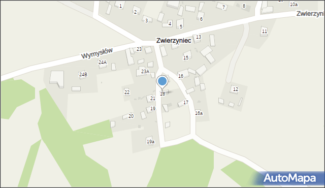 Zwierzyniec, Zwierzyniec, 18, mapa Zwierzyniec