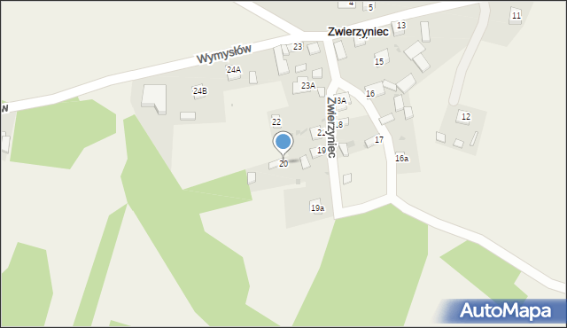 Zwierzyniec, Zwierzyniec, 20, mapa Zwierzyniec