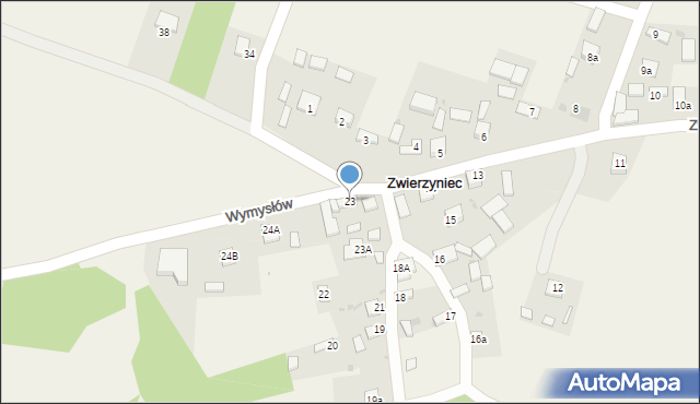 Zwierzyniec, Zwierzyniec, 23, mapa Zwierzyniec