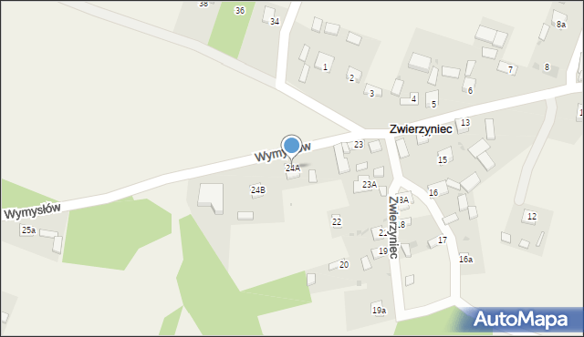 Zwierzyniec, Zwierzyniec, 24A, mapa Zwierzyniec