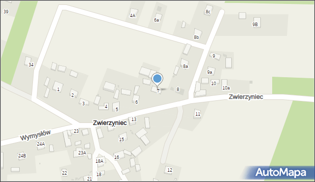 Zwierzyniec, Zwierzyniec, 7, mapa Zwierzyniec