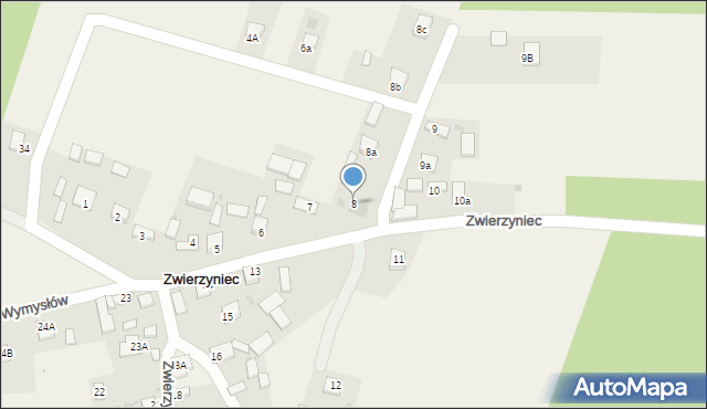 Zwierzyniec, Zwierzyniec, 8, mapa Zwierzyniec