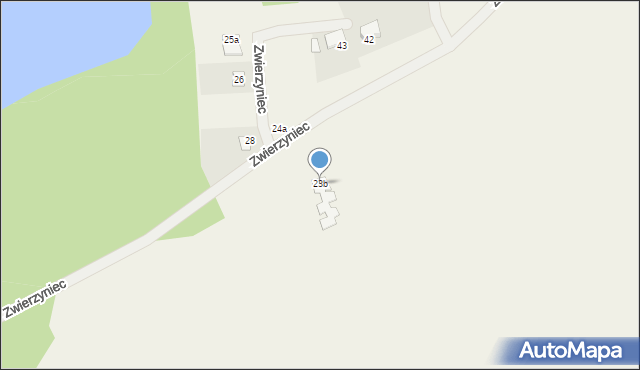 Zwierzyniec, Zwierzyniec, 23b, mapa Zwierzyniec