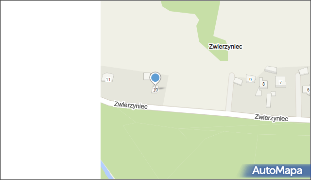 Zwierzyniec, Zwierzyniec, 10, mapa Zwierzyniec