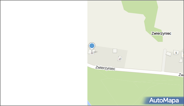 Zwierzyniec, Zwierzyniec, 11, mapa Zwierzyniec