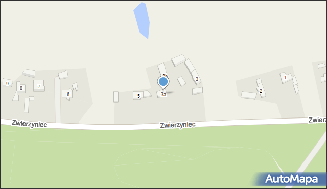 Zwierzyniec, Zwierzyniec, 3a, mapa Zwierzyniec