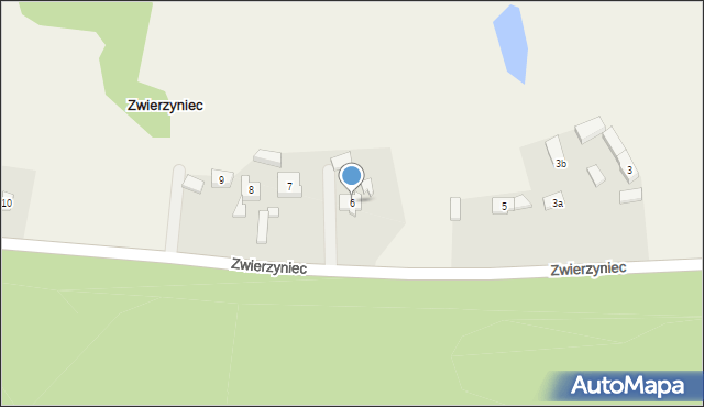Zwierzyniec, Zwierzyniec, 6, mapa Zwierzyniec