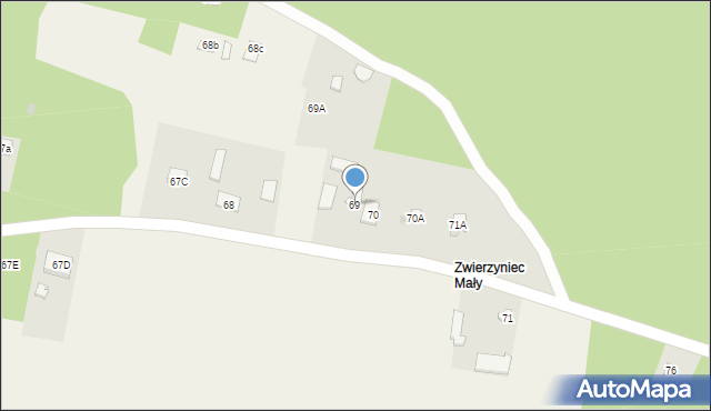 Zwierzyniec, Zwierzyniec, 69, mapa Zwierzyniec