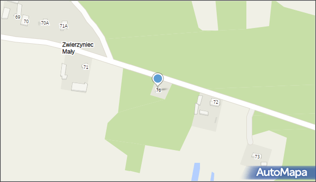 Zwierzyniec, Zwierzyniec, 76, mapa Zwierzyniec