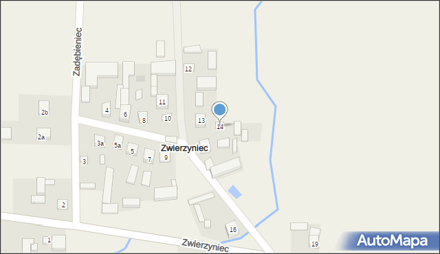 Zwierzyniec, Zwierzyniec, 14, mapa Zwierzyniec