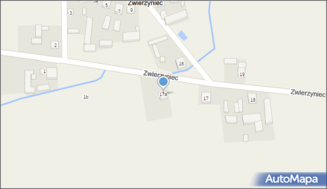 Zwierzyniec, Zwierzyniec, 17a, mapa Zwierzyniec