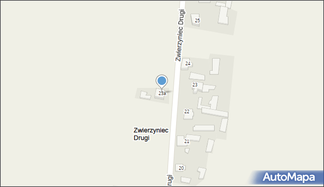 Zwierzyniec Drugi, Zwierzyniec Drugi, 23a, mapa Zwierzyniec Drugi