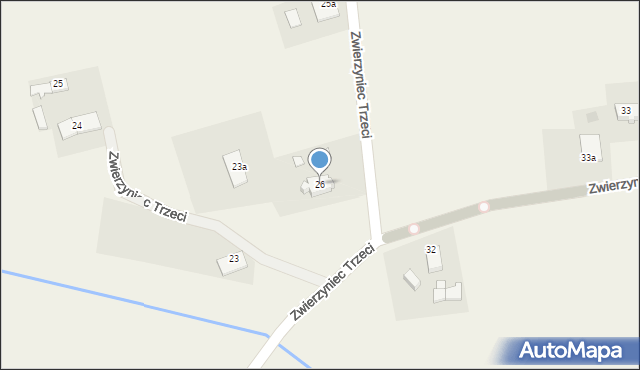 Zwierzyniec Trzeci, Zwierzyniec Trzeci, 26, mapa Zwierzyniec Trzeci