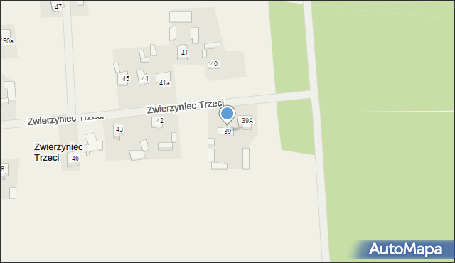Zwierzyniec Trzeci, Zwierzyniec Trzeci, 39, mapa Zwierzyniec Trzeci