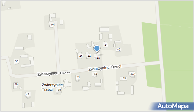 Zwierzyniec Trzeci, Zwierzyniec Trzeci, 44a, mapa Zwierzyniec Trzeci