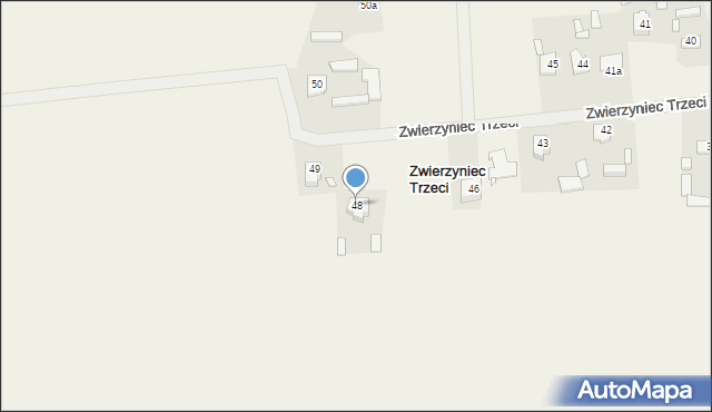 Zwierzyniec Trzeci, Zwierzyniec Trzeci, 48, mapa Zwierzyniec Trzeci