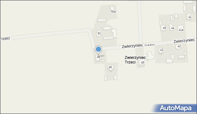 Zwierzyniec Trzeci, Zwierzyniec Trzeci, 49, mapa Zwierzyniec Trzeci