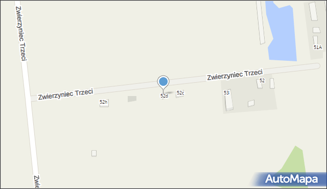 Zwierzyniec Trzeci, Zwierzyniec Trzeci, 52d, mapa Zwierzyniec Trzeci