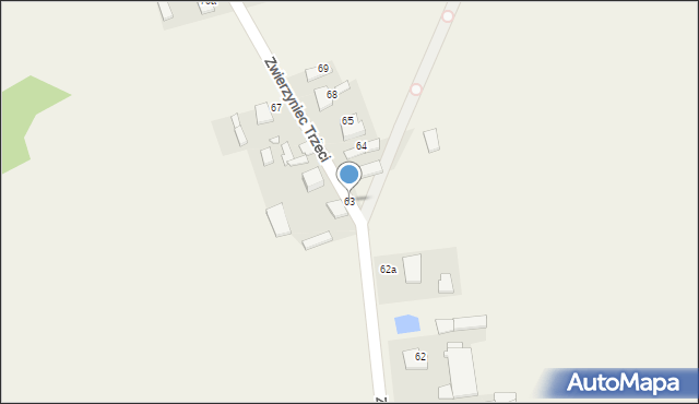 Zwierzyniec Trzeci, Zwierzyniec Trzeci, 63, mapa Zwierzyniec Trzeci