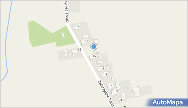 Zwierzyniec Trzeci, Zwierzyniec Trzeci, 81, mapa Zwierzyniec Trzeci