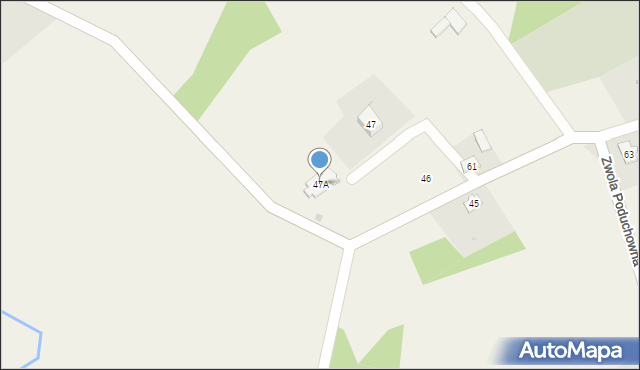 Zwola Poduchowna, Zwola Poduchowna, 47A, mapa Zwola Poduchowna