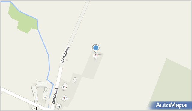 Zwrócona, Zwrócona, 121, mapa Zwrócona