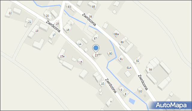 Zwrócona, Zwrócona, 13, mapa Zwrócona