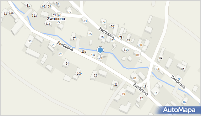 Zwrócona, Zwrócona, 23, mapa Zwrócona