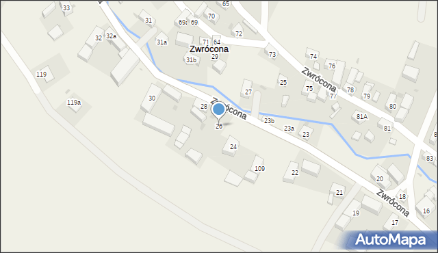 Zwrócona, Zwrócona, 26, mapa Zwrócona