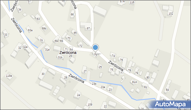 Zwrócona, Zwrócona, 73, mapa Zwrócona