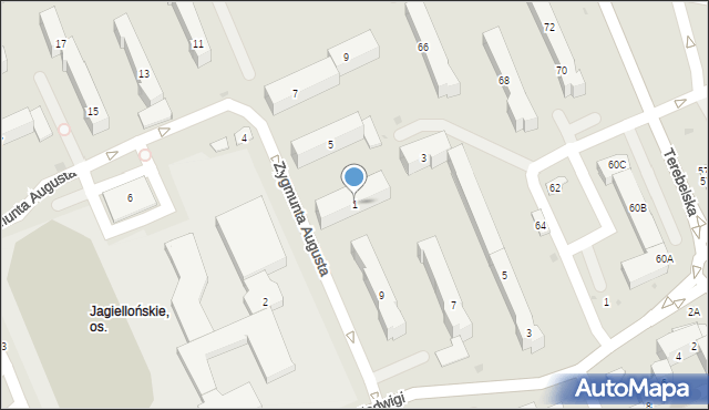 Biała Podlaska, Zygmunta Augusta, 1, mapa Białej Podlaskiej