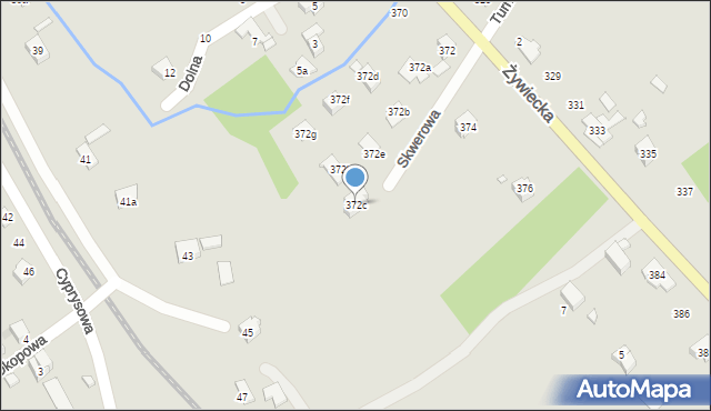 Bielsko-Biała, Żywiecka, 372c, mapa Bielsko-Białej