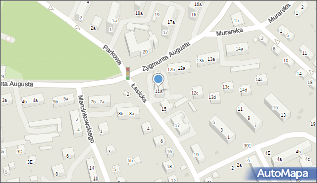 Bolesławiec, Zygmunta Augusta, 11a, mapa Bolesławca
