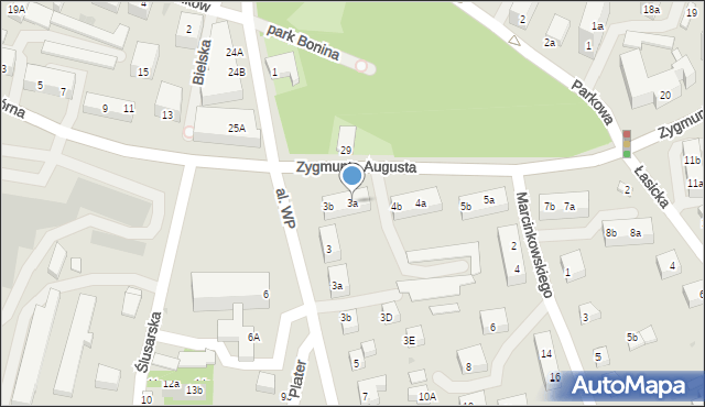 Bolesławiec, Zygmunta Augusta, 3a, mapa Bolesławca
