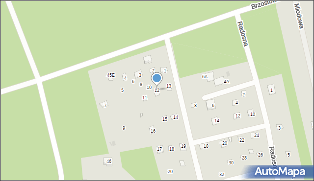 Brok, Żywiczna, 12, mapa Brok