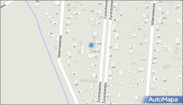 Brwinów, Żyrardowska, 17, mapa Brwinów