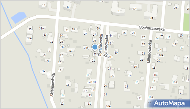 Brwinów, Żyrardowska, 23, mapa Brwinów