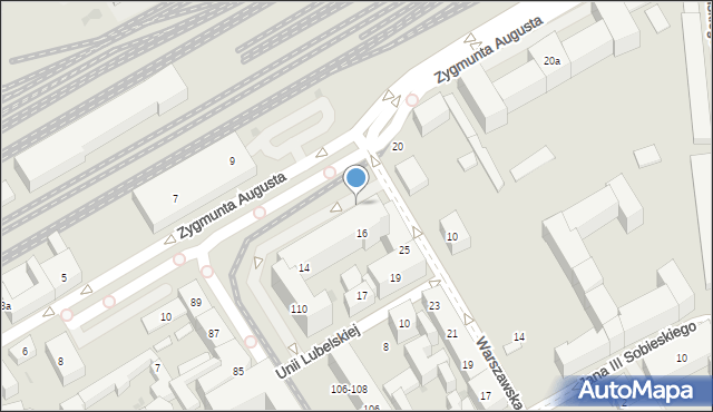 Bydgoszcz, Zygmunta Augusta, 16p, mapa Bydgoszczy