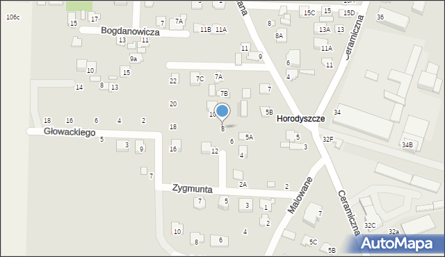 Chełm, Zygmunta Wincentego, 8, mapa Chełma